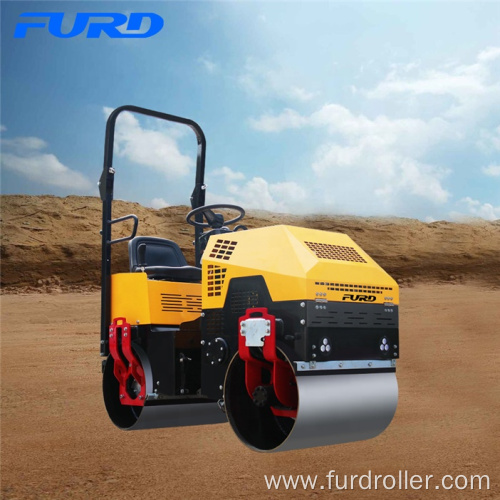 1 Ton Hydraulic Double Drum Vibratory Riding Compactor Roller